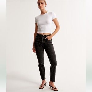Abercrombie & Fitch Women's High Rise Black Jeans curve love